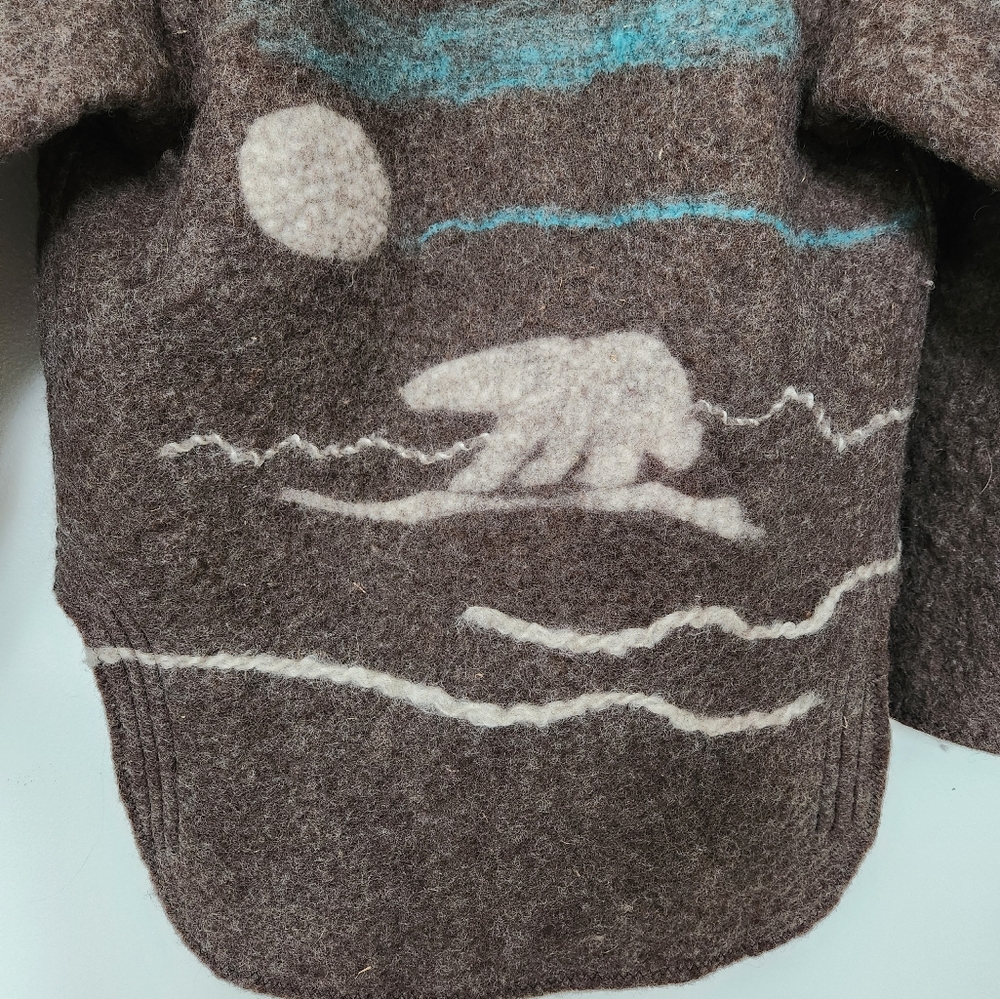 RARE Felted Wool Jacket Women's Large - Picture 6 of 11